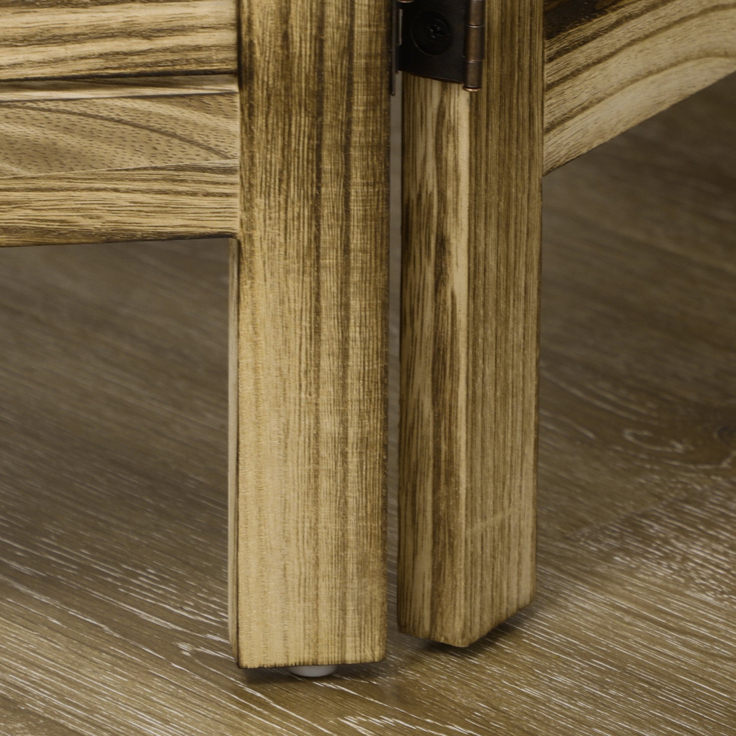 HOMCOM 3 Panel Room Divider, 5.5' Tall Wood Indoor Portable Folding Privacy Screens, Double Hinged Partition Wall Dividers for Home Office, Brown