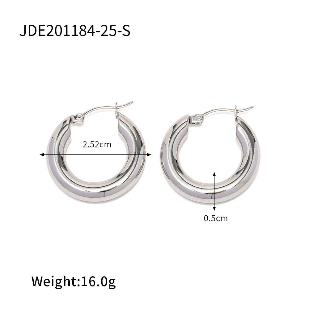 Uworld Stainless Steel Water Drop Big Stud Earrings Chunky Waterdrop Open Hoops Earrings for Women Girls Trendy Jewelry