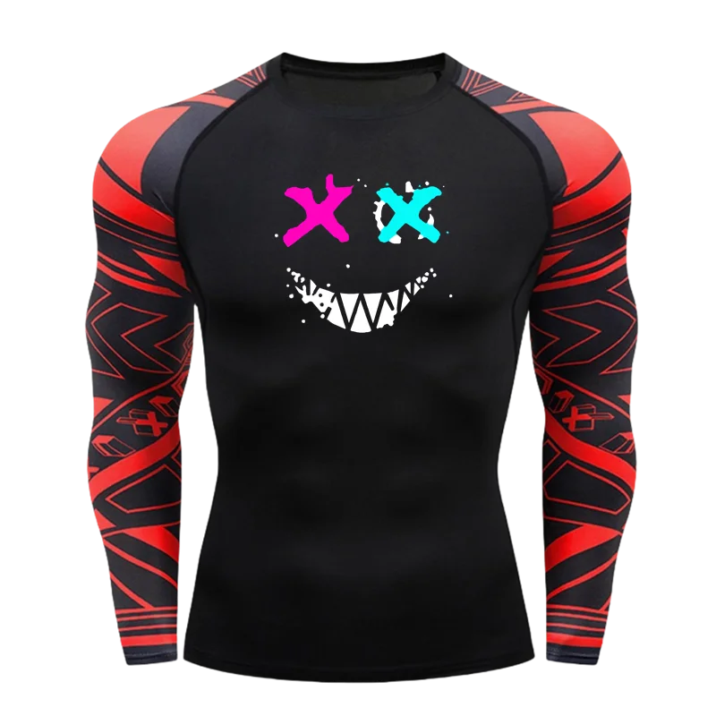 Sun Protection Second Skin Breathable Compression Shirt Men Rashguard Jiu Jitsu Fitness Gym Running Outdoors Sports T-Shirts Men