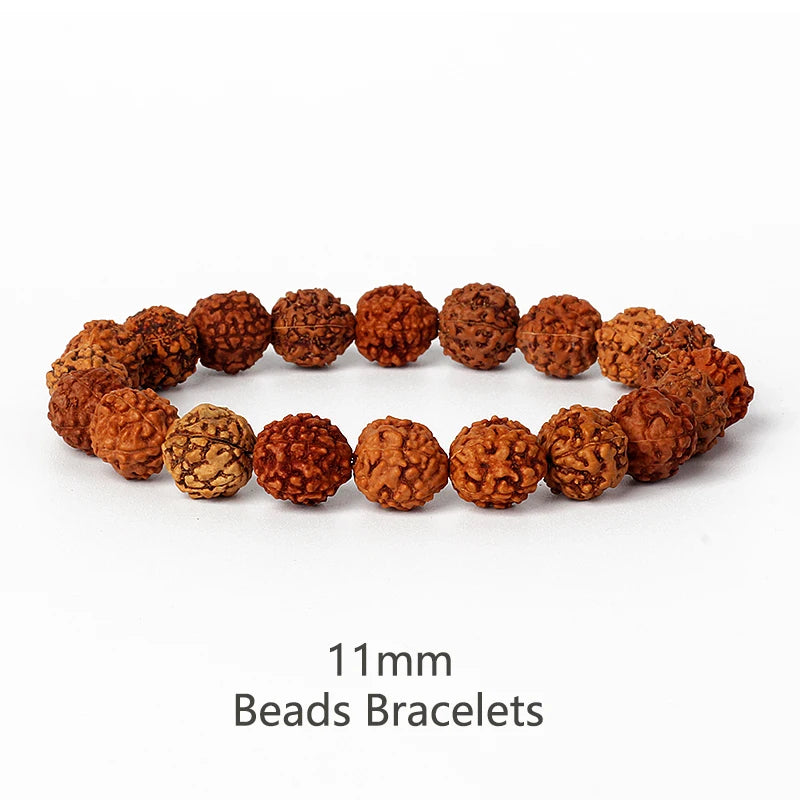 Original Vajra Bodhi Rudraksha Bracelet Men Meditation Mala Bead Bracelets Women Jewelry Nature Prayer Tibetan Buddhism Bracelet