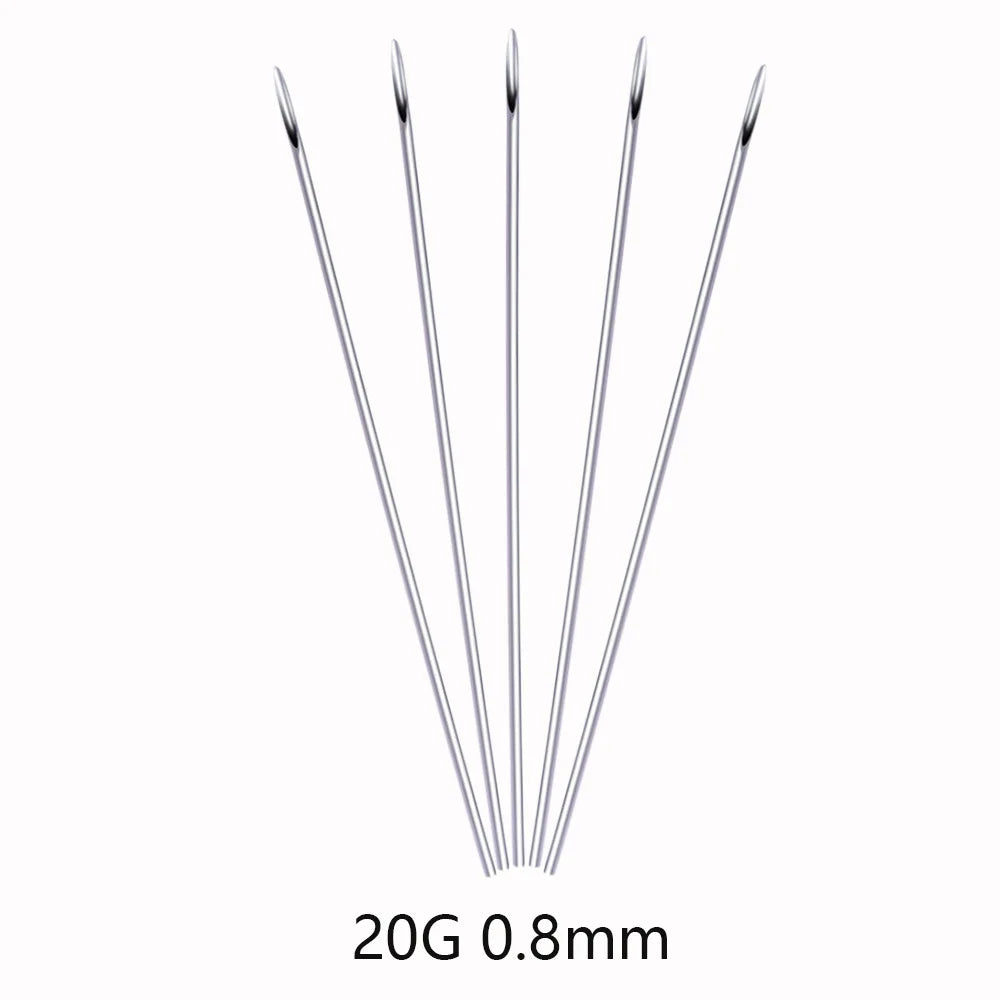 1/3/5Pcs Disposable Body Piercing Needles Medical Needle for Navel Nipple Lip Navel Ring Kit Surgical Steel Tool