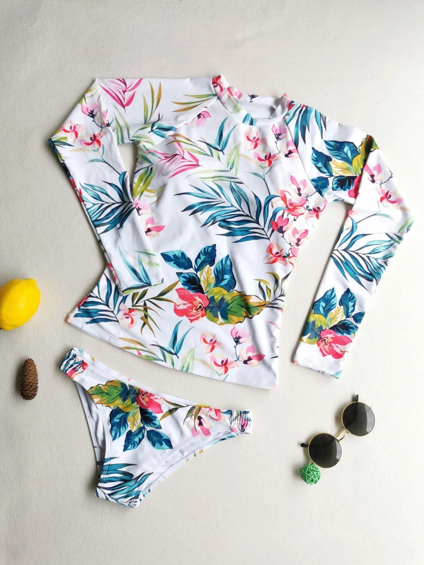 Summer Sexy Bikinis Long Sleeve Swimwear Female Swimsuit Push Up Bikini Set Beach Girls Swimming Bathing Suit Women Bather 2025