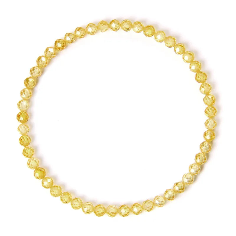 4MM Natural Stone Tourmaline Bracelets For Women Men Crystal Faceted Beaded Bracelet Healing Reiki Handmade Exquisite Jewelry