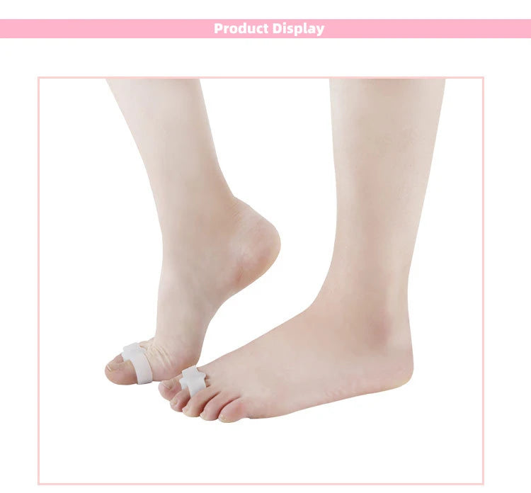 1Pair Interdigital Corrector Foot Massage Toe Separator Thumb Gel Bunion Hallux Valgus Care Protector Orthopedic Pedicure Tools