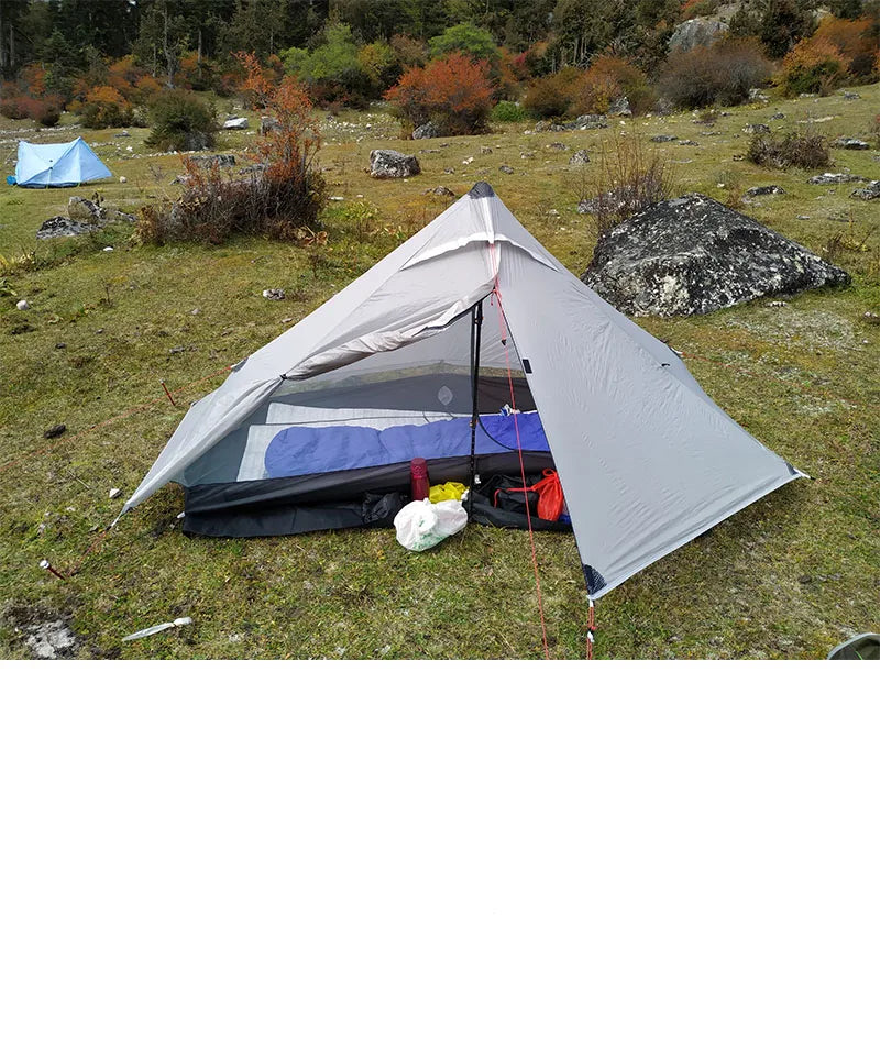 3F UL GEAR LanShan 1 pro 1 Person Outdoor Ultralight Camping Tent 3/4 Season 230*80*125CM Two Side 20D Silnylon