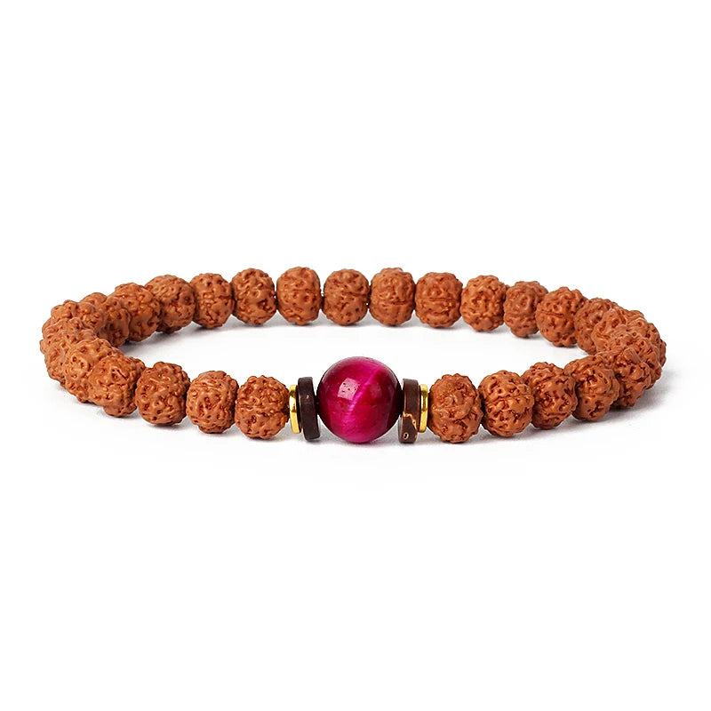 Original Vajra Bodhi Rudraksha Bracelet Men Meditation Mala Bead Bracelets Women Jewelry Nature Prayer Tibetan Buddhism Bracelet