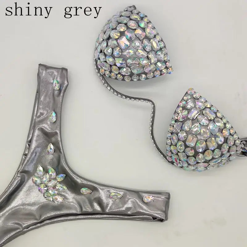 2020 venus vacation Newly added bikini set rhinestone swimwear diamond bathing suit sexy women swimsuit push up beachwear