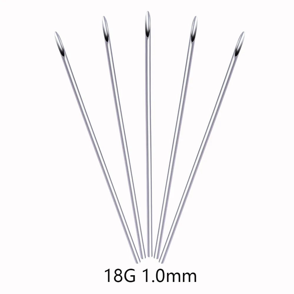1/3/5Pcs Disposable Body Piercing Needles Medical Needle for Navel Nipple Lip Navel Ring Kit Surgical Steel Tool