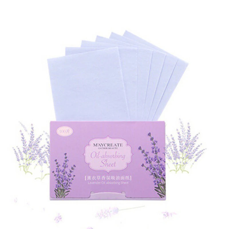 100Pcs Face Oil Blotting Paper Protable Face Wipes Facial Cleanser Oil Control Oil-absorbing Sheets Blotting Tissue Makeup Tools