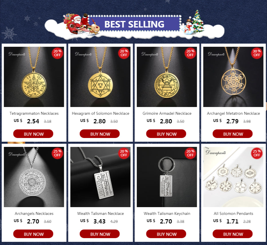 Dawapara DIY Accessories Solomon Pentacle of Venus Amulet Promotes and Strengthen Friendships Talisman Pendant for Necklace