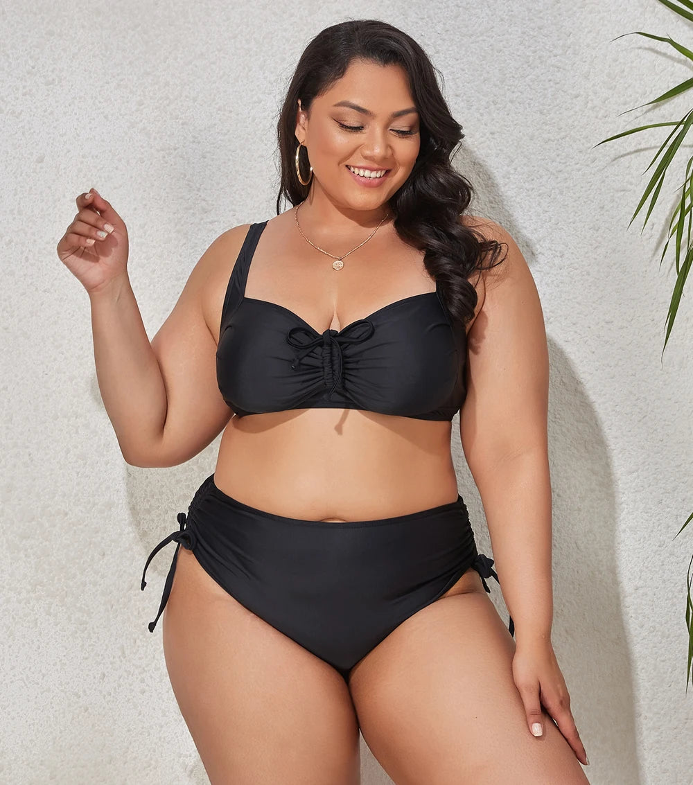 2023 Push Up Bikinis Set Women Swimwear Plus Size High Waist Swimsuit Larges Big Plussize Swimming Suits Bathing Beachwear New