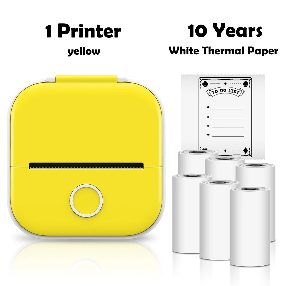 Phomemo T02 Pocket Printer Photo Journal Printing 53mm Sticker Labels Wireless Connection No-Ink Thermal Printing Long Battery