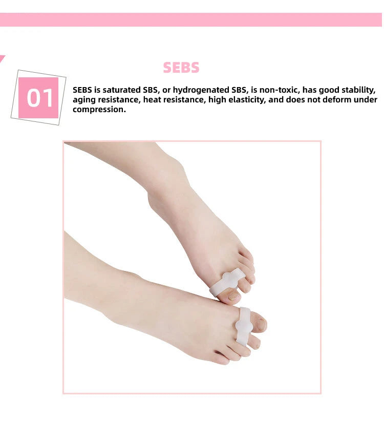 1Pair Interdigital Corrector Foot Massage Toe Separator Thumb Gel Bunion Hallux Valgus Care Protector Orthopedic Pedicure Tools