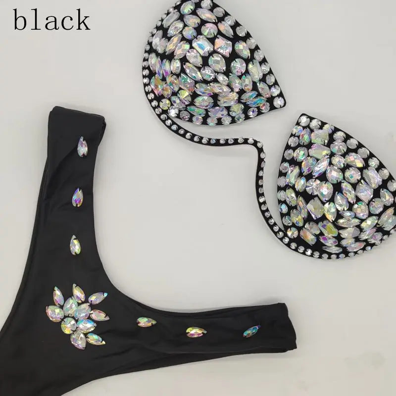 2020 venus vacation Newly added bikini set rhinestone swimwear diamond bathing suit sexy women swimsuit push up beachwear