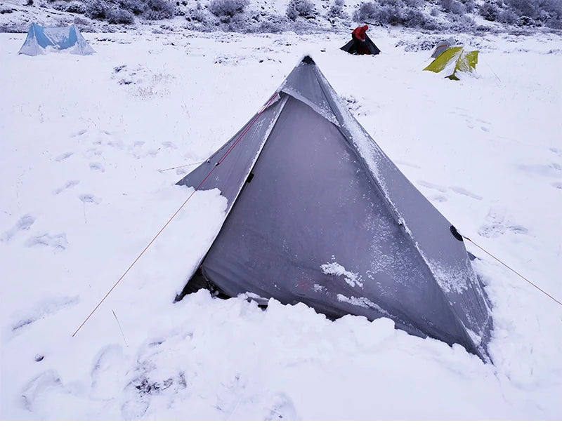 3F UL GEAR LanShan 1 pro 1 Person Outdoor Ultralight Camping Tent 3/4 Season 230*80*125CM Two Side 20D Silnylon