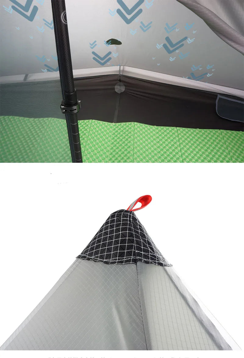 3F UL GEAR LanShan 1 pro 1 Person Outdoor Ultralight Camping Tent 3/4 Season 230*80*125CM Two Side 20D Silnylon