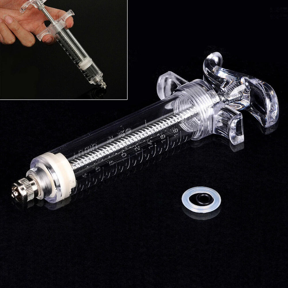 10/20/30/50/100ml Veterinary Plastic Steel Syringe Fine Syringe Feeder Tools Pet Bird Parrot Animal Feeding Accessories
