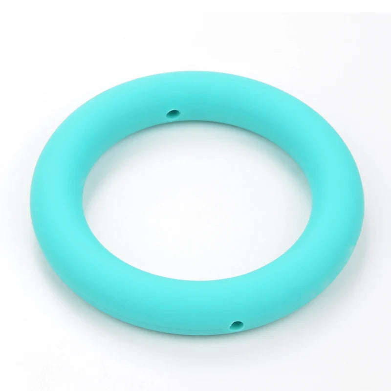 LOFCA 3pcs Silicone Beads Round 65mm Round Ring pendant Food Grade BPA Free High Quality Silicone Necklace Jewelry Accessories