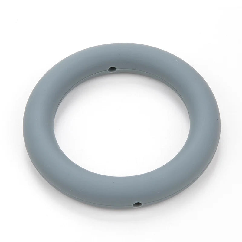 LOFCA 3pcs Silicone Beads Round 65mm Round Ring pendant Food Grade BPA Free High Quality Silicone Necklace Jewelry Accessories