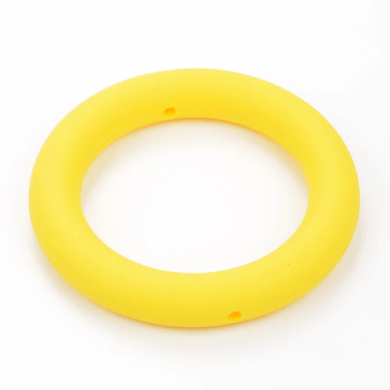 LOFCA 3pcs Silicone Beads Round 65mm Round Ring pendant Food Grade BPA Free High Quality Silicone Necklace Jewelry Accessories