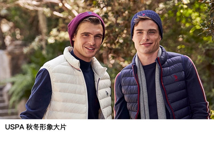U.S.Polo Assn Autumn And Winter Men's And Women's Knitted Hats Warm And Casual All-match Trendy Hip-hop Hats Sports Caps