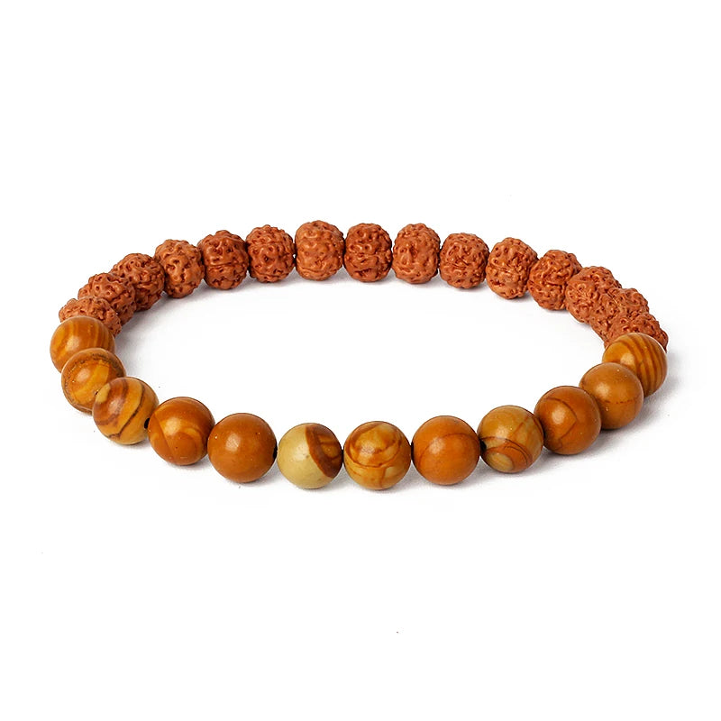 Original Vajra Bodhi Rudraksha Bracelet Men Meditation Mala Bead Bracelets Women Jewelry Nature Prayer Tibetan Buddhism Bracelet