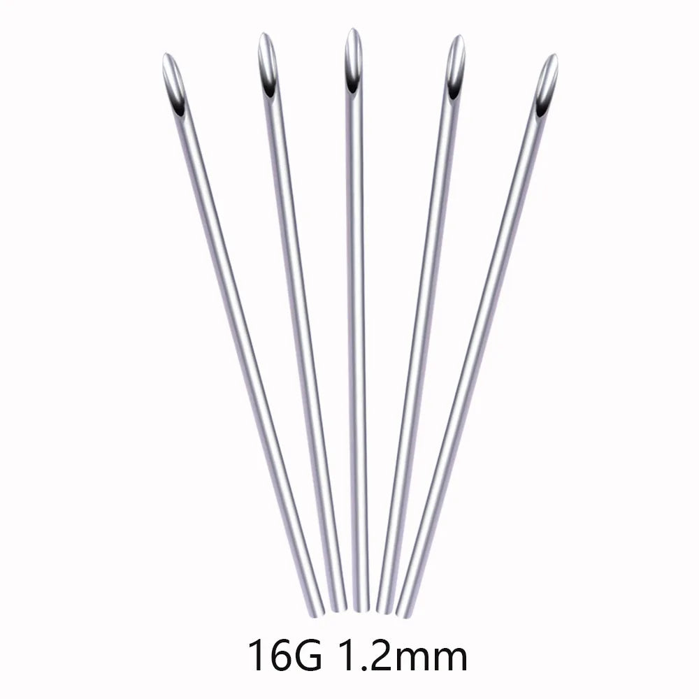 1/3/5Pcs Disposable Body Piercing Needles Medical Needle for Navel Nipple Lip Navel Ring Kit Surgical Steel Tool
