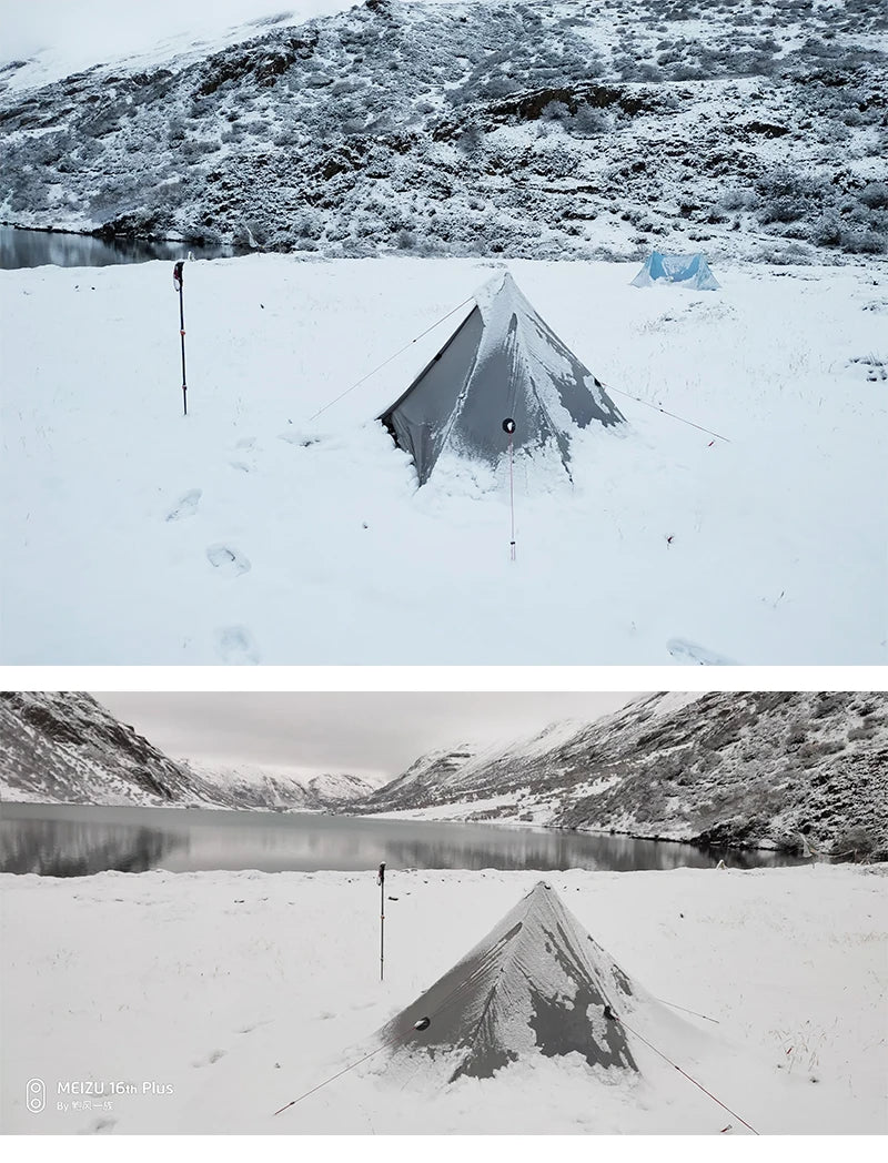 3F UL GEAR LanShan 1 pro 1 Person Outdoor Ultralight Camping Tent 3/4 Season 230*80*125CM Two Side 20D Silnylon