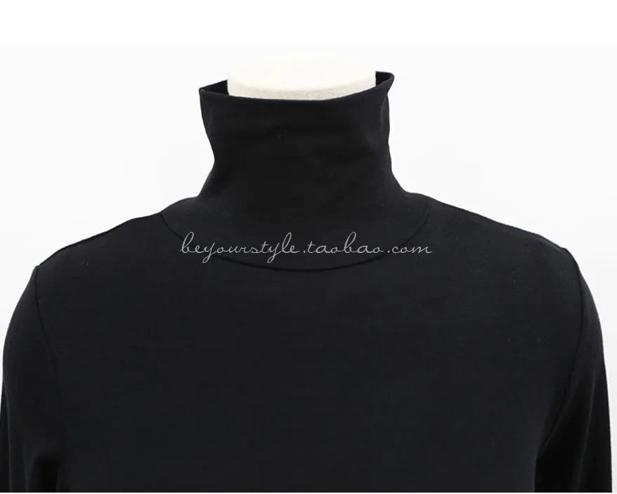 T Shirt Women Turtleneck Spring Top Sexy Elasticity T-Shirt Korean Tee Woman Clothes Slim Tshirt Female Skinny Long Sleeve Tops