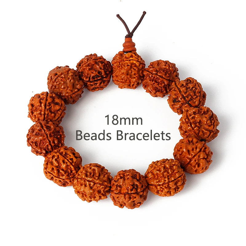 Original Vajra Bodhi Rudraksha Bracelet Men Meditation Mala Bead Bracelets Women Jewelry Nature Prayer Tibetan Buddhism Bracelet