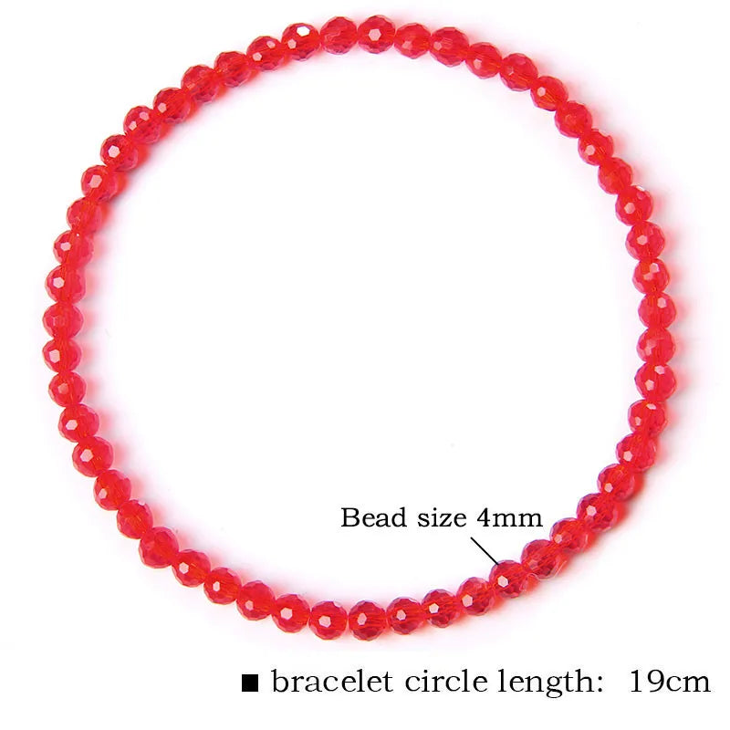 4MM Natural Stone Tourmaline Bracelets For Women Men Crystal Faceted Beaded Bracelet Healing Reiki Handmade Exquisite Jewelry