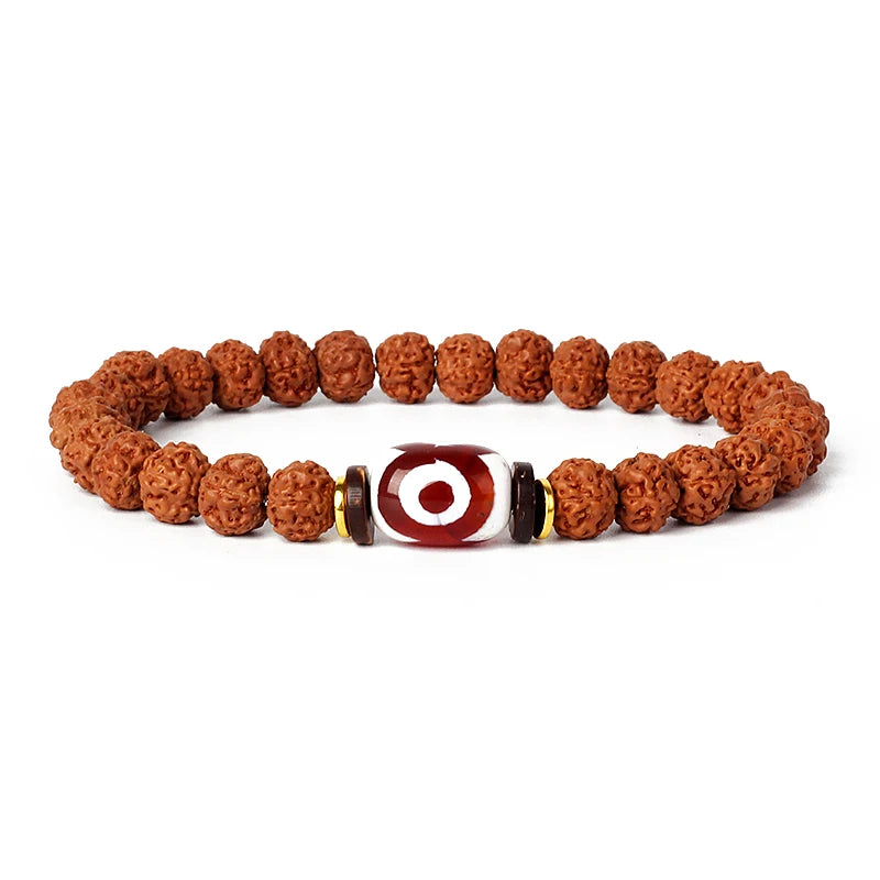 Original Vajra Bodhi Rudraksha Bracelet Men Meditation Mala Bead Bracelets Women Jewelry Nature Prayer Tibetan Buddhism Bracelet