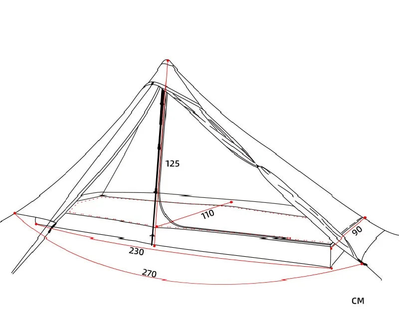 3F UL GEAR LanShan 1 pro 1 Person Outdoor Ultralight Camping Tent 3/4 Season 230*80*125CM Two Side 20D Silnylon