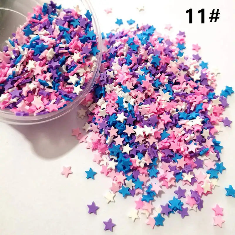 100g DIY Polymer Clay Fake Candy Sweets Sugar Sprinkle Decorations for Fake Cake Dessert Simulation Food Dollhouse Gifts