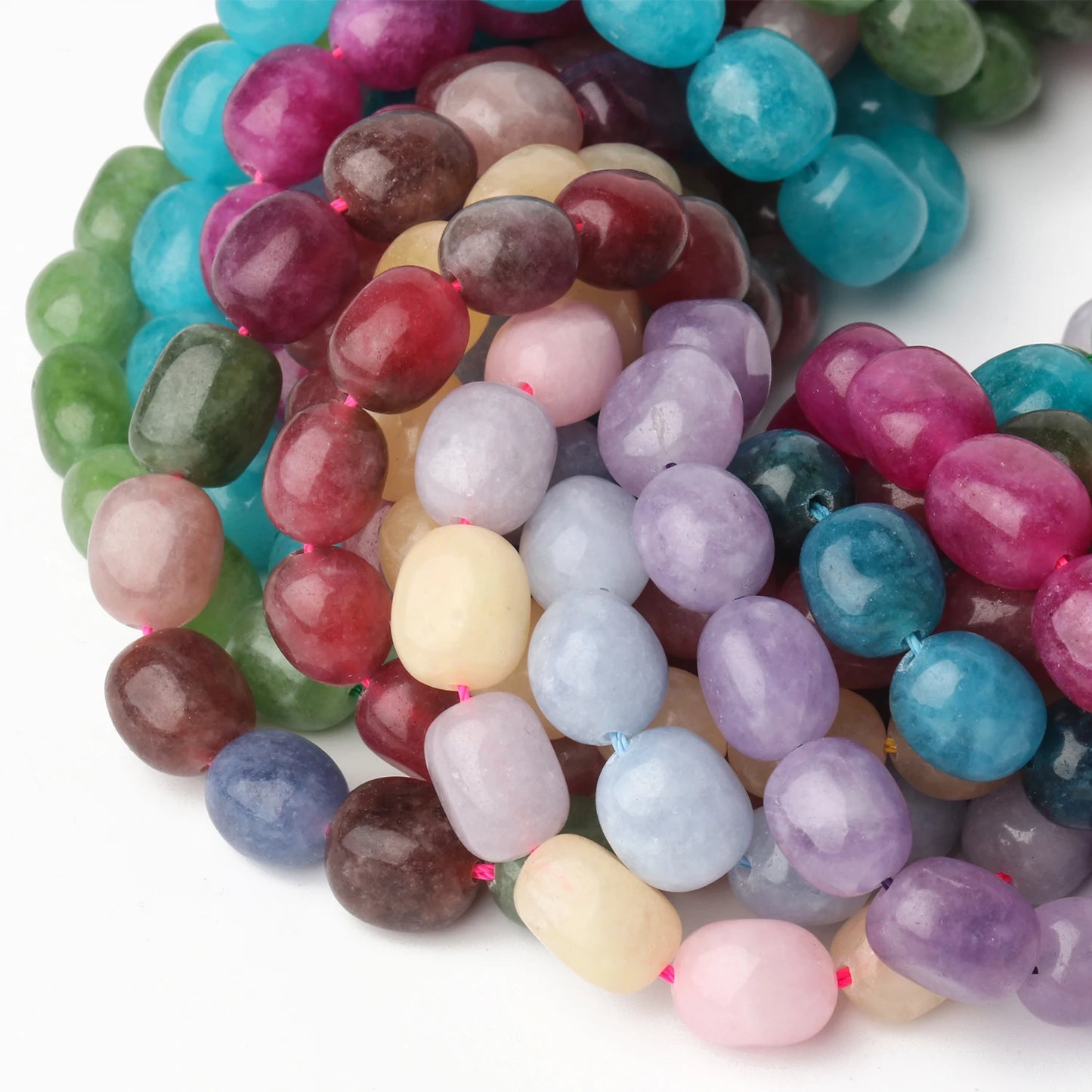 9x11mm Oval Natural Stone Tourmaline Peridot Apatite Bead Smooth Loose Beads for Jewelry Making Supplier DIY Charm Bracelet 15''