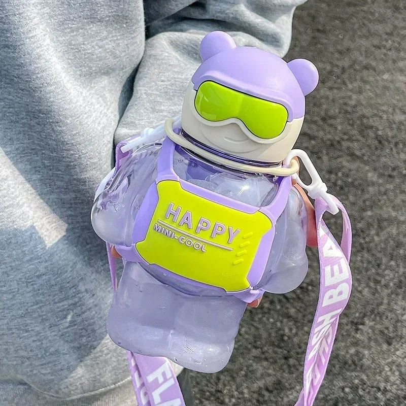 850ml Sports Water Bottle with Straw Large Capacity Plastic Water Cup for Travel Portable Backpack Kettle Children Cup BPA Free