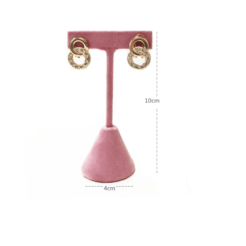 High End Pink Velvet Jewelry Display Props Ring Earrings Holder Necklace Bracelet Tray Organizer Jewelry Store Window Display