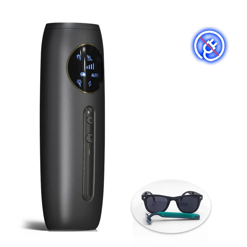 Rechargeable Laser Hair Removal Sapphire Cooling Auto Permanent Painless Bikinis Trimmer in Home Icy Cold Wireless IPL Epilator