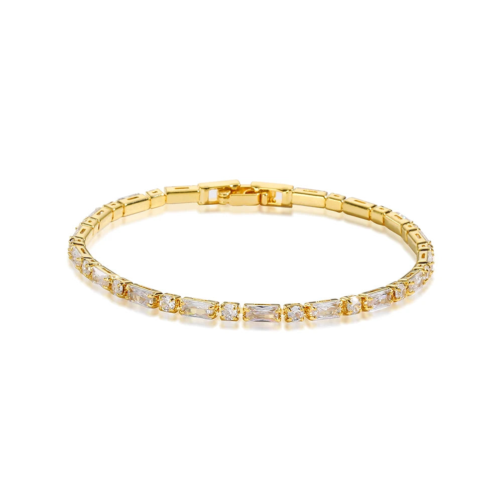 Luxury Rainbow Adjustable Multicolor Tennis Bracelets For Women Ladies Wedding Colorful Zircon Charm Bracelet Hand Chain Jewelry