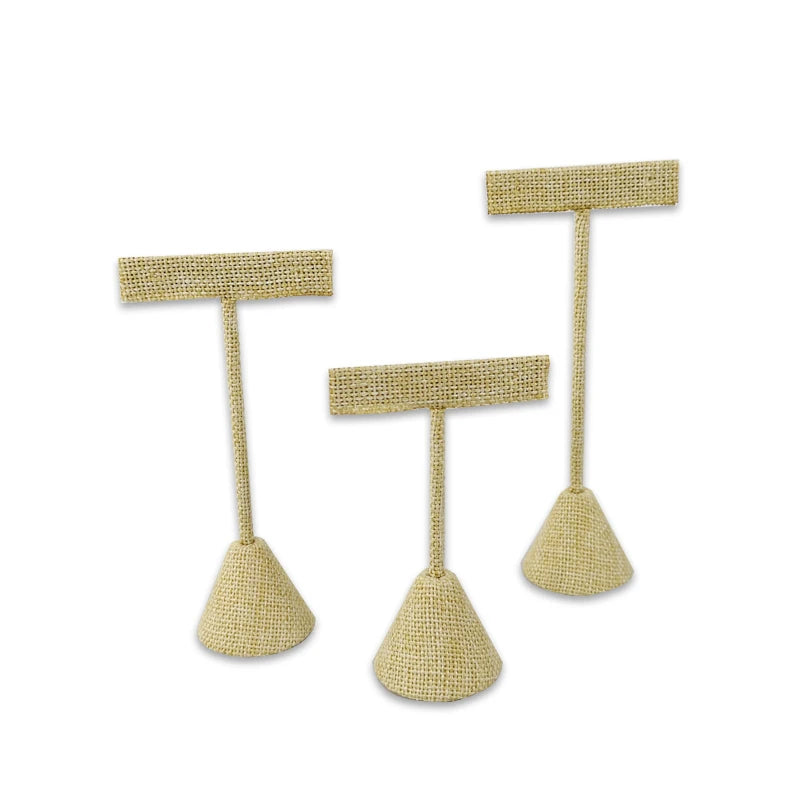 T-shaped Earring Display Stand Velvet PU Leather Jewerly Display Rack Earring Stud Accessories Display Storage Props 3Pcs/lot
