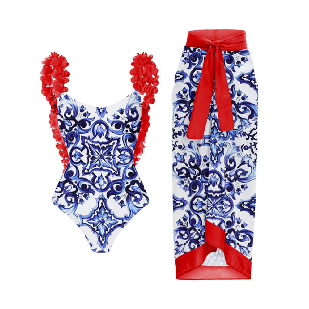 2023 New Arrival Push Up Women Bikini Set Floral Printed Ruffle Bikinis Strappy Bandage Swimwear Brazilian Biquini Bathing Suit