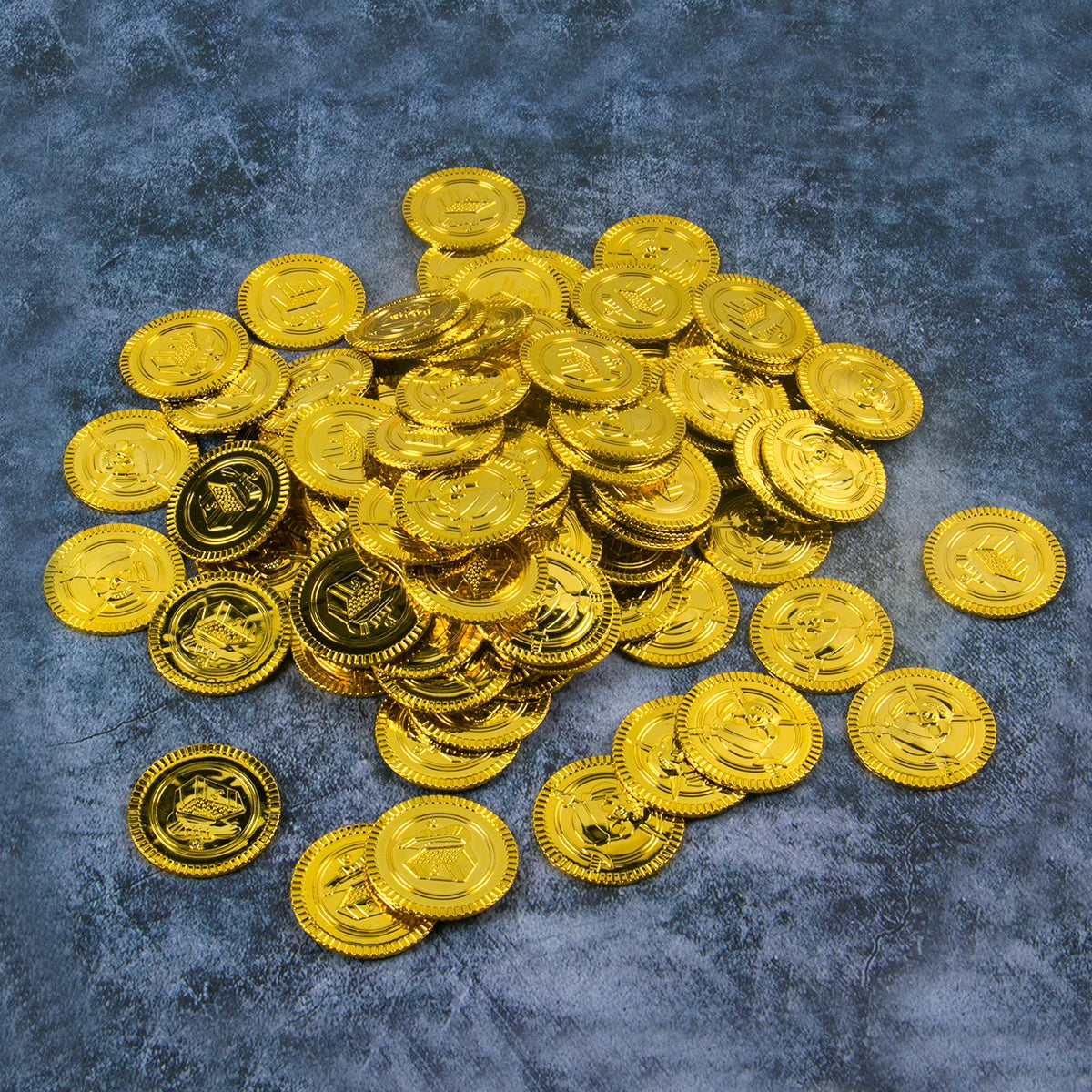 20-60pcs Halloween Plastic Pirate Coins Fake Gold Coin Buried Treasure Coins Game Toy Kids Birthday Party Decoration Party Favor