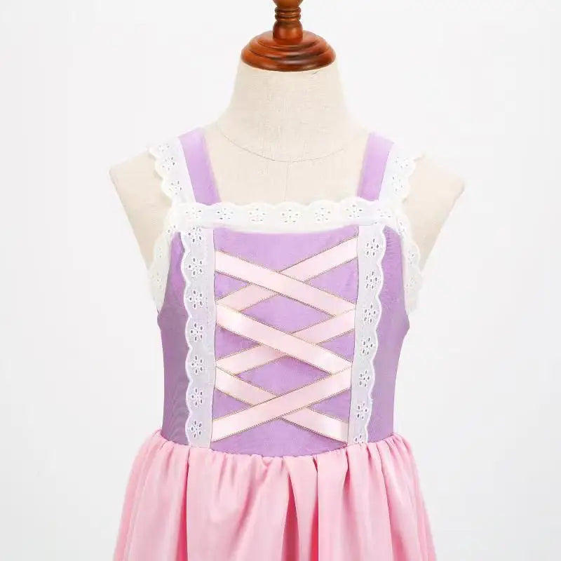 2025 Girls Two Piece Swimsuit Anna Elsa Belle Swimwear Princess Bodysuit Swimwear for Girls Childrens Bikini Beachwear Clothes
