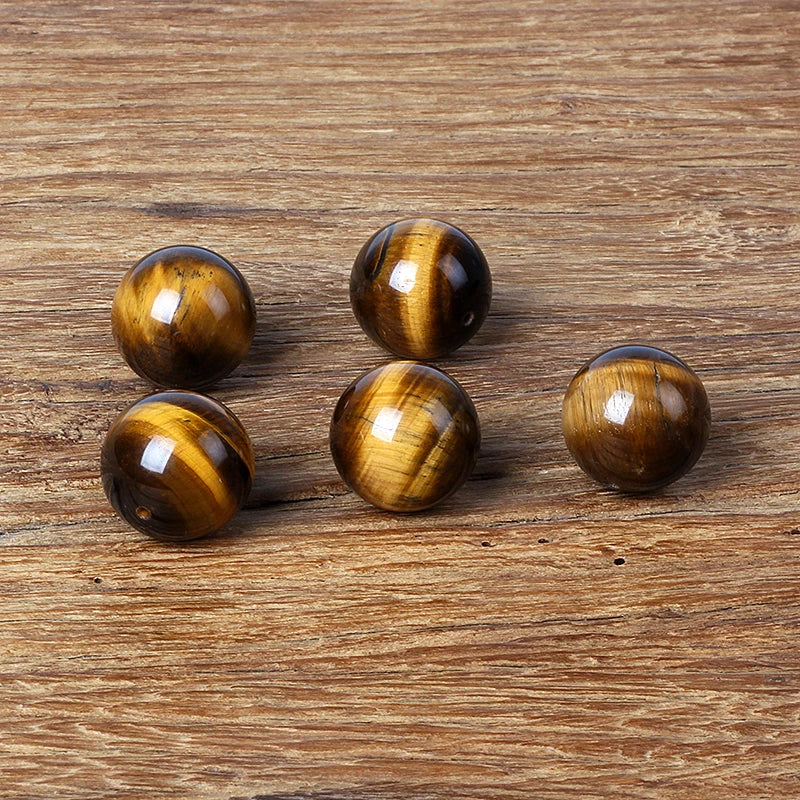 4-20mm Natural Yellow Tiger Eye Beads 5A+ Round Loose Spacer for DIY Bracelet Jewelry Making Accessories Pack of 5