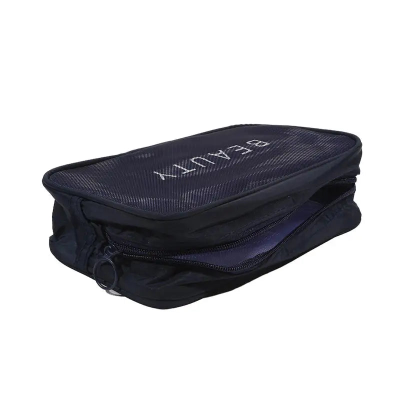 Transparent Mesh Makeup Bag Women Travel Toiletry Wash Cosmetic Bag Storage Case Letter Printed Zipper Make Up Bags 3 Size