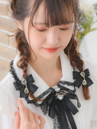 Small Hairpin Water Drop Heart Shape Rhinestone Pendant Wooden Ear Hairclips Headdress Sweet Side Clip Hair Accessories Jewelry