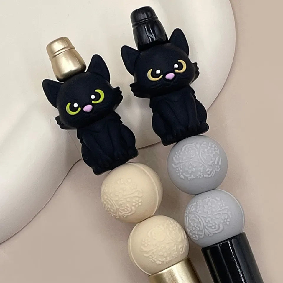 20pcs Halloween 3D Silicone Beads Stereo Ghost Shape For Jewelry Making DIY Pen KeyChain Necklace Accessories Silicone Beads