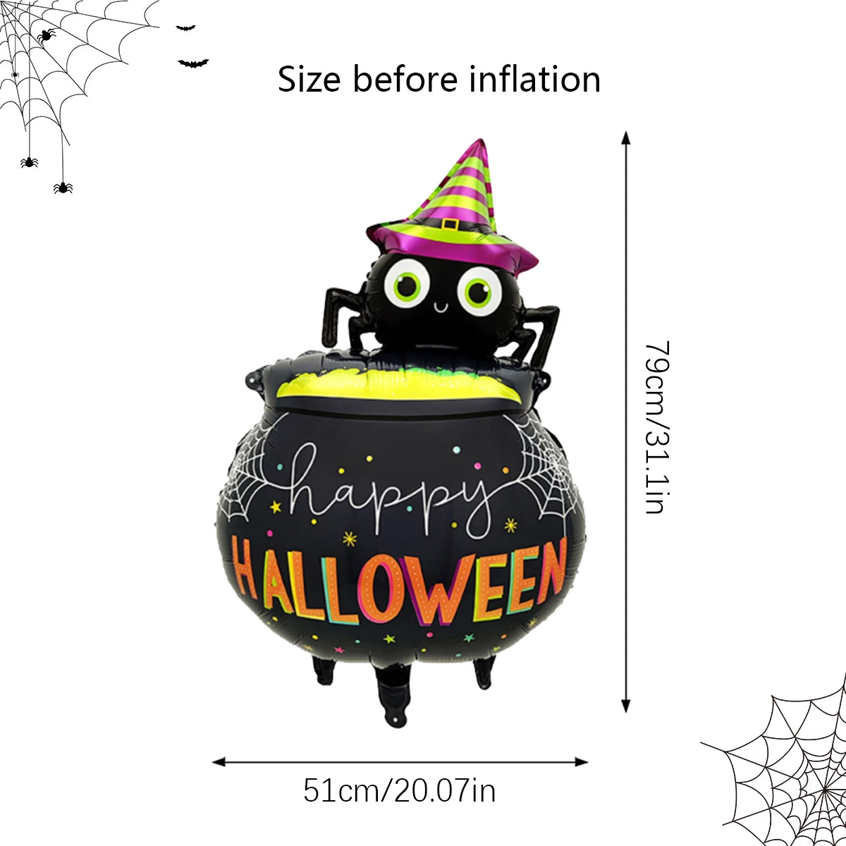 1pc/2pcs Halloween Spider Medicinal Pot Balloon for Halloween party, birthday party.horror and weird atmosphere decoration