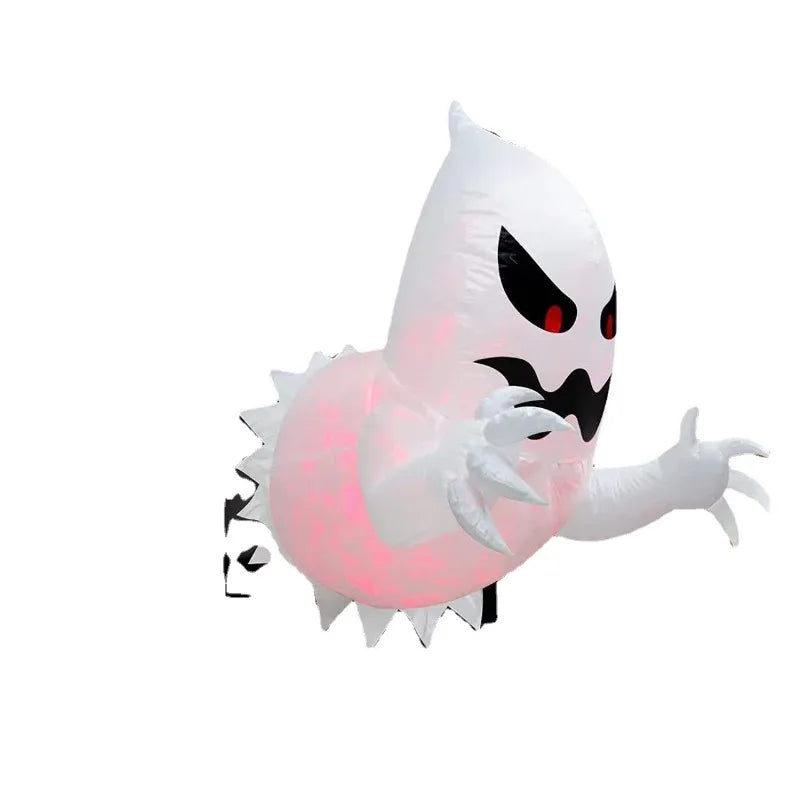 1.4m Halloween Inflatable Ghost Horror Window Ghost Foldable Balloon Outdoor Courtyard Garden Decoration Fun Party Tool
