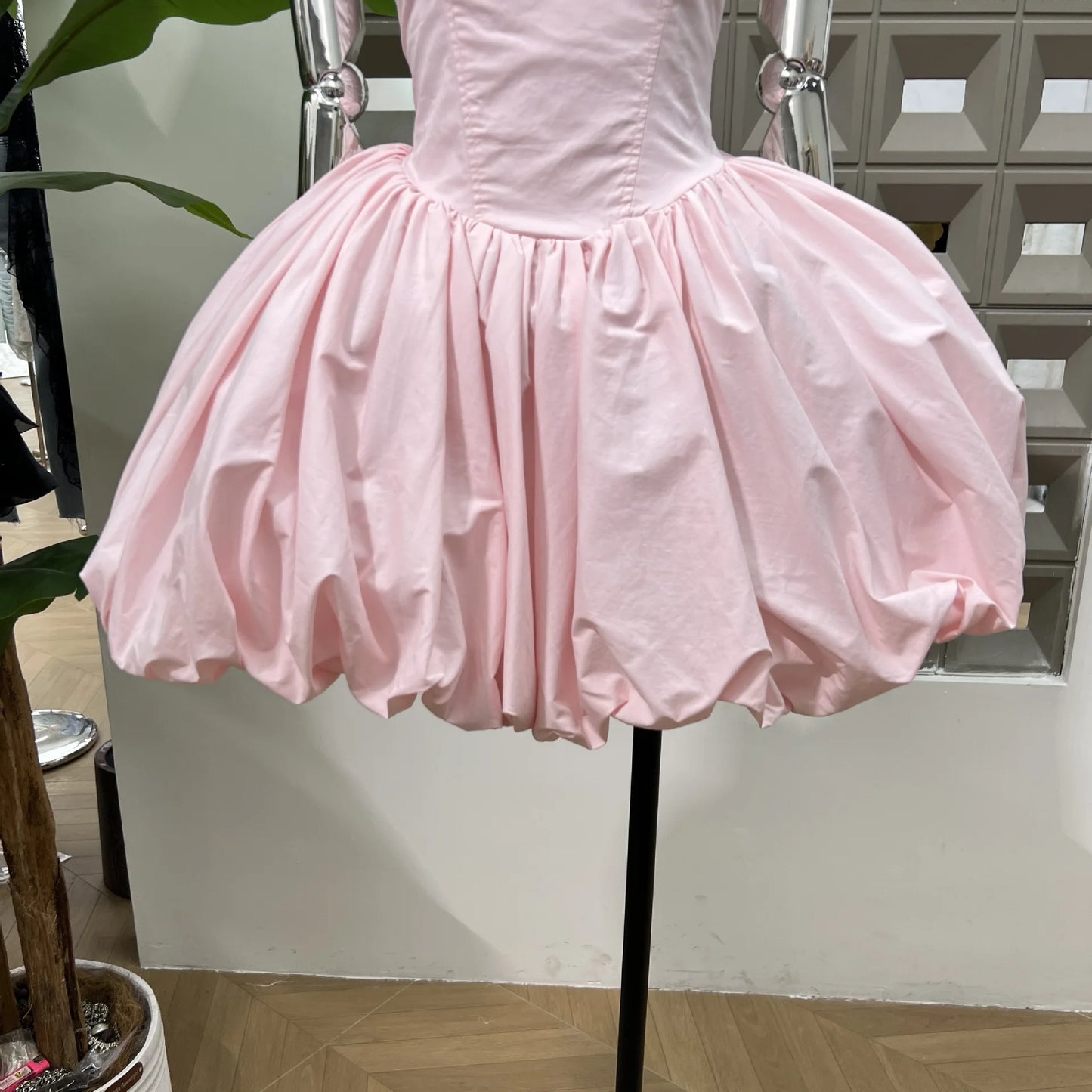 Yellow Sequar Collar Sleeveless Party Short Dress for Women 2025 Summre New Elegant High Waist Evening Dresses Women's Clothes